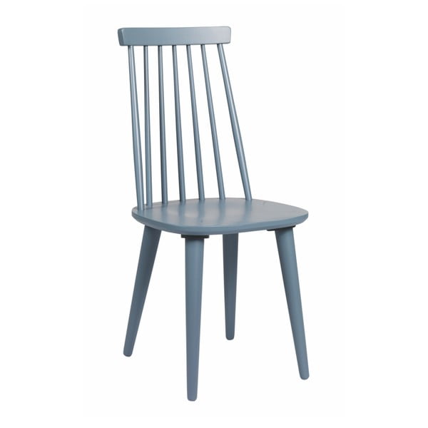 Niebiesko-szare krzesło do jadalni z drewna kauczukowca Rowico Lotta