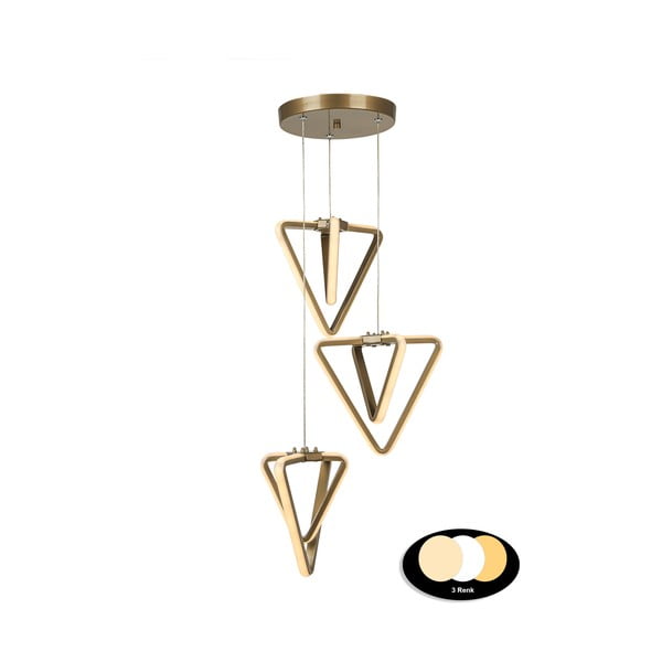 Metalowa lampa wisząca LED w kolorze brązu ø 20 cm Baris – Squid Lighting-image-2