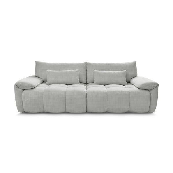 Jasnoszara sofa z tkaniny szenilowej 264 cm Ivane – Bobochic Paris