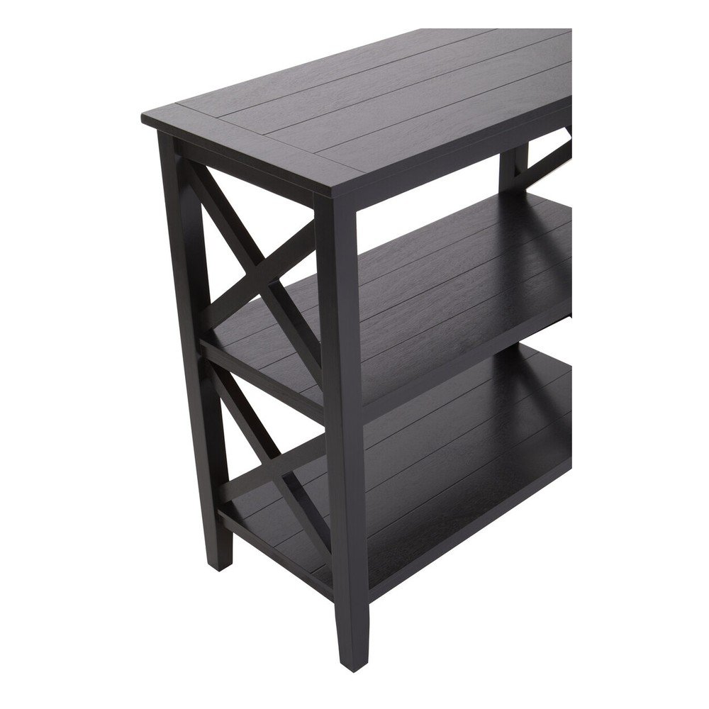 Czarny regał z litego drewna sosnowego 40x81x81 cm Heritage – Premier Housewares (zdjęcie 9)