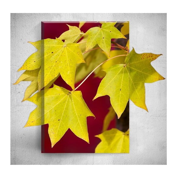 Obraz 3D Mosticx Yellow Autumn Leafes, 40x60 cm