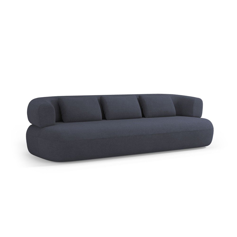 Ciemnoniebieska sofa z materiału bouclé 200 cm Jenny – Micadoni