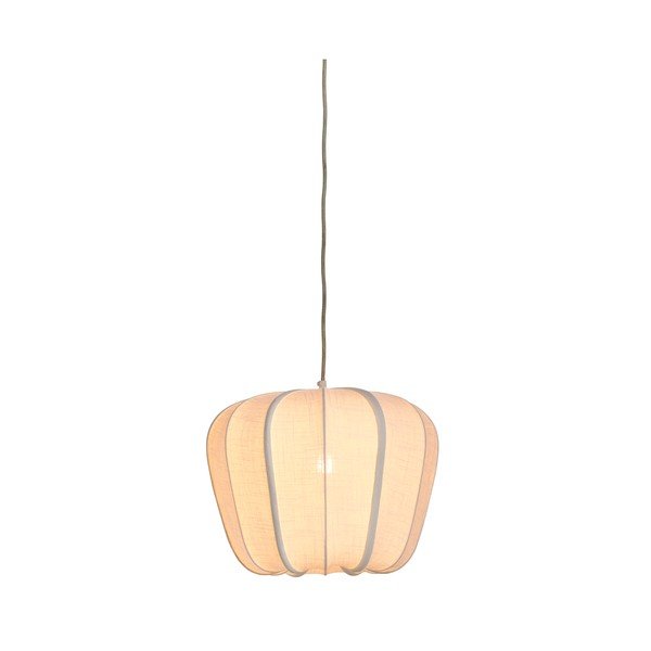 Kremowa lampa wisząca z tekstylnym kloszem Zubedo – Light & Living-image-2