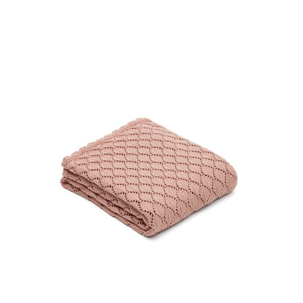 Różowy bawełniany dzianinowy koc dziecięcy 70x100 cm Ria – Kave Home-image-2