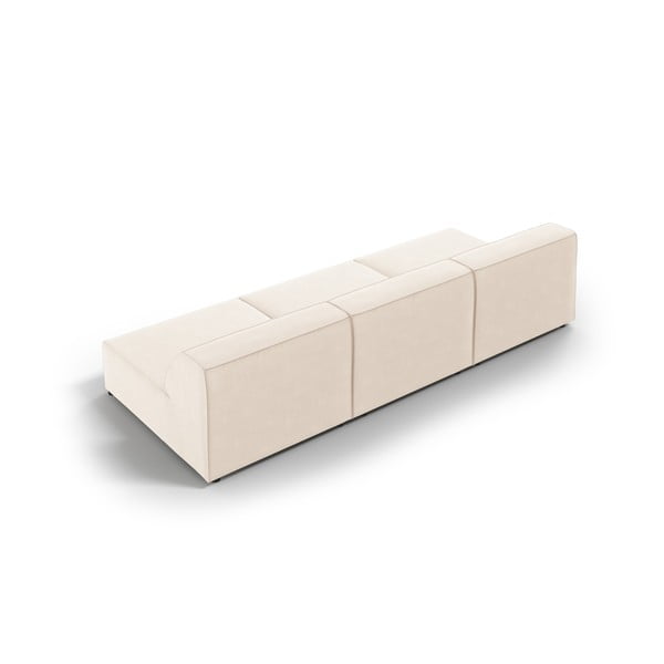 Kremowa aksamitna sofa 240 cm Jodie – Micadoni Home-image-4