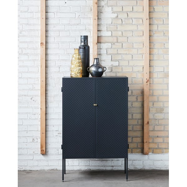 Czarna metalowa komoda Canett Brooks, wys. 110 cm-image-3