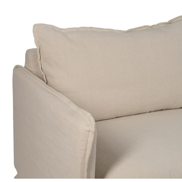 Kremowa lniana sofa 200 cm – Ixia-image-4