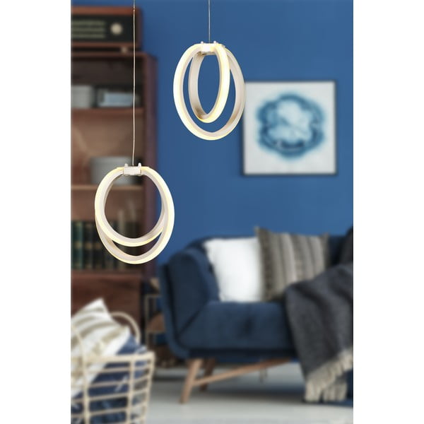 Biała metalowa lampa wisząca LED ø 20 cm Sezen – Squid Lighting-image-1