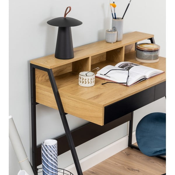 Biurko z blatem w dekorze dębu Actona Reece, 100x50 cm-image-1