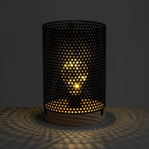 Czarna lampa stołowa z metalowym kloszem (wys. 20 cm) – Casa Selección-image-1