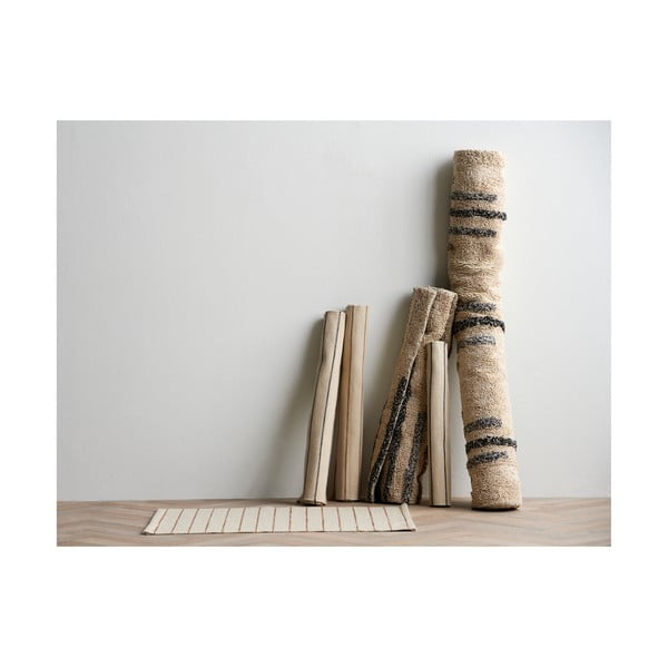 Beżowy dywan z mieszanki bawełny 75x150 cm Line – Södahl-image-1