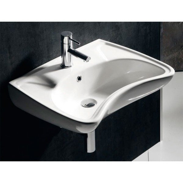 Biała ceramiczna umywalka 59x45,5 cm Handicap – Sapho-image-2