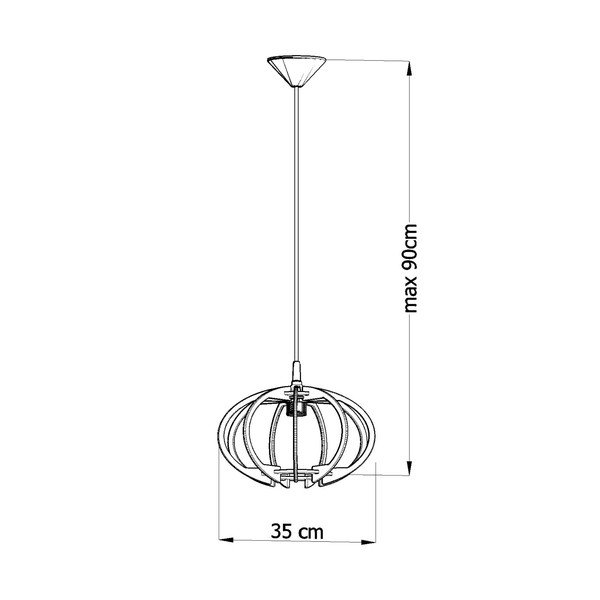 Drewniana lampa wisząca Sollux Mandore-image-2