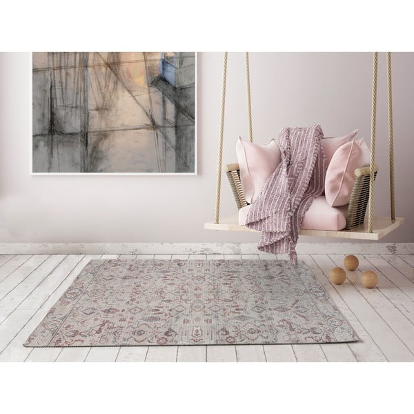 Czerwono-kremowy dywan 120x170 cm Mandala – Universal-image-1