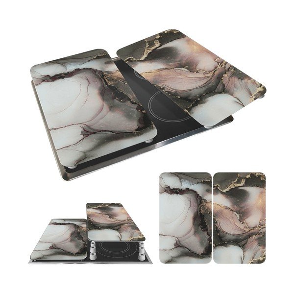 Płyty ochronne na kuchenkę zestaw 2 szt. ze szkła hartowanego 52x30 cm Abdeckplatte  – Wenko-image-2