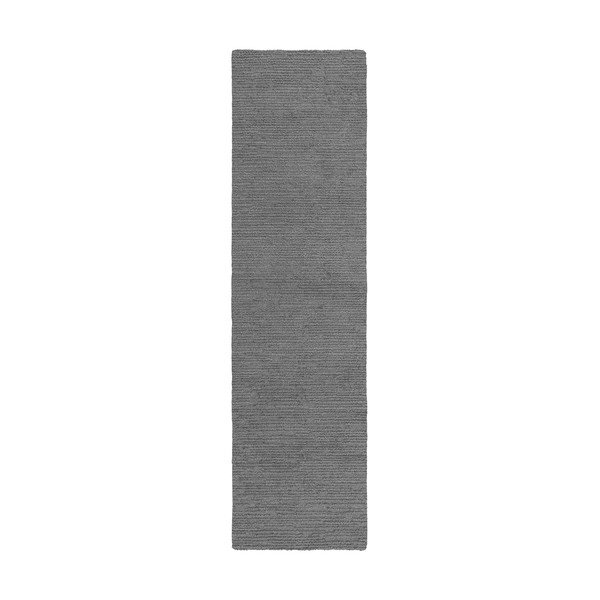 Szary wełniany chodnik tkany ręcznie 80x230 cm Harris Boucle – Flair Rugs