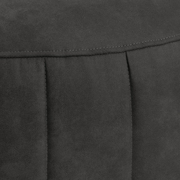 Antracytowy puf z imitacji skóry Actona Doria, ⌀ 60 cm-image-3