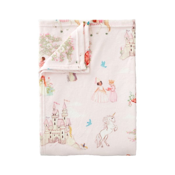 Różowy koc dziecięcy z mikropluszu 150x200 cm Fairytale – Belle & Boo