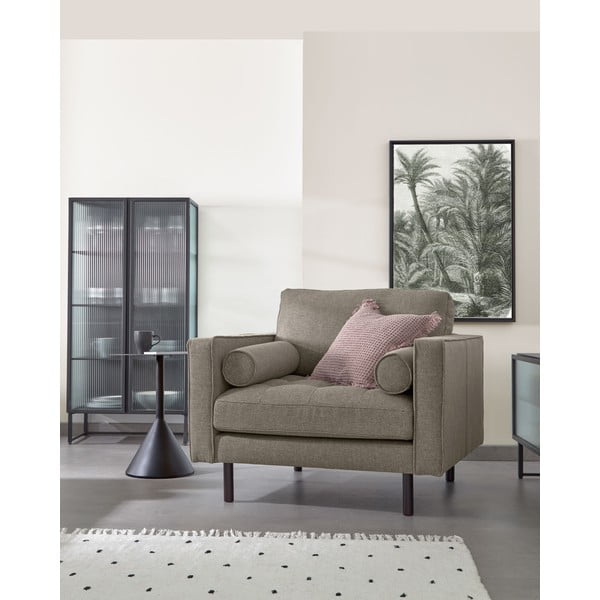 Czarna stalowa witryna 70x143x41 cm Trixie – Kave Home-image-3