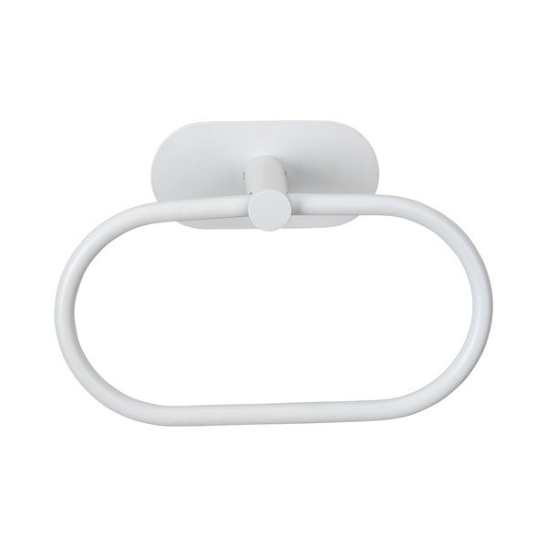 Biały samoprzylepny wieszak na ręczniki ze stali nierdzewnej Orea – Wenko