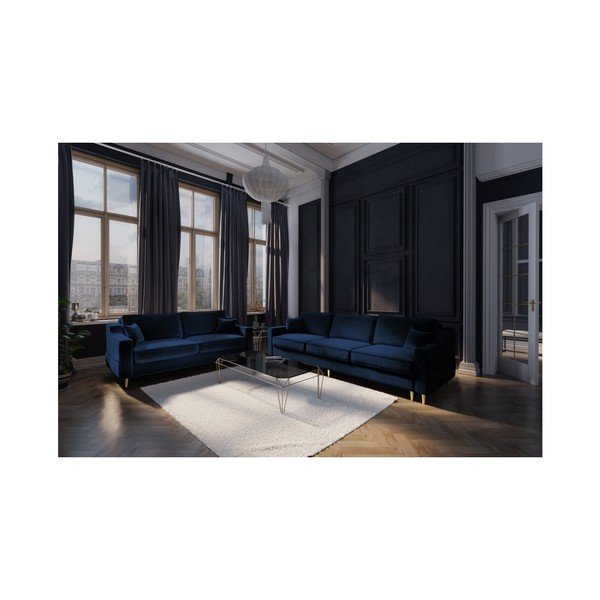 Ciemnoniebieska sofa 2-osobowa Mazzini Sofas Marigold-image-2