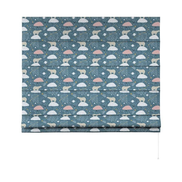 Niebieska roleta dziecięca 170x160 cm Magic – Yellow Tipi-image-3