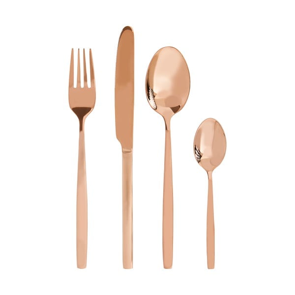 Sztućce ze stali nierdzewnej w kolorze miedzi 16 szt. Avie – Premier Housewares