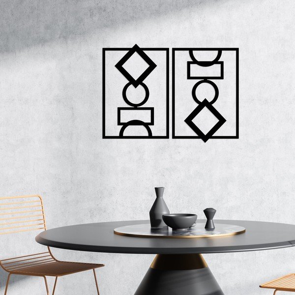 Metalowe dekoracje ścienne zestaw 2 szt. 42x57 cm – Wallity-image-2