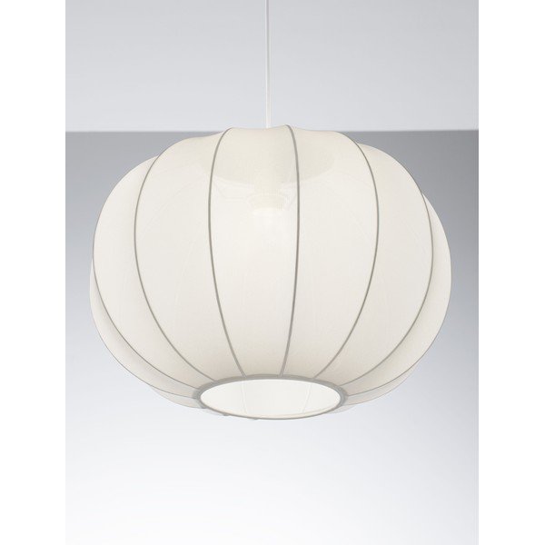Tekstylna lampa wisząca w matowym białym kolorze ø 50 cm Delina – Nova Luce-image-2