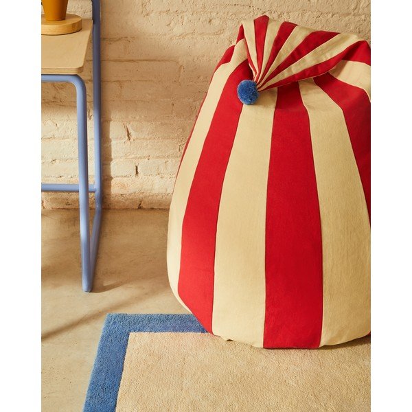 Czerwono-beżowy dziecięcy worek do siedzenia Olvi – Kave Home-image-4