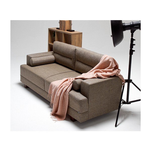Brązowa sofa z podnóżkiem Balcab Home Ivett-image-2