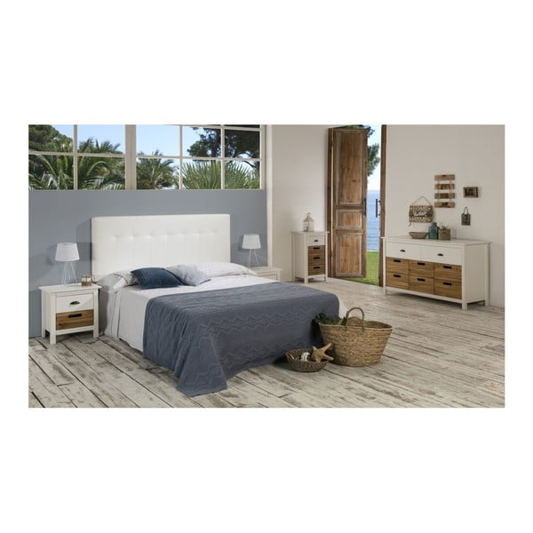 Biała komoda z litego drewna sosnowego z 8 szufladami Marckeric Ibiza-image-4