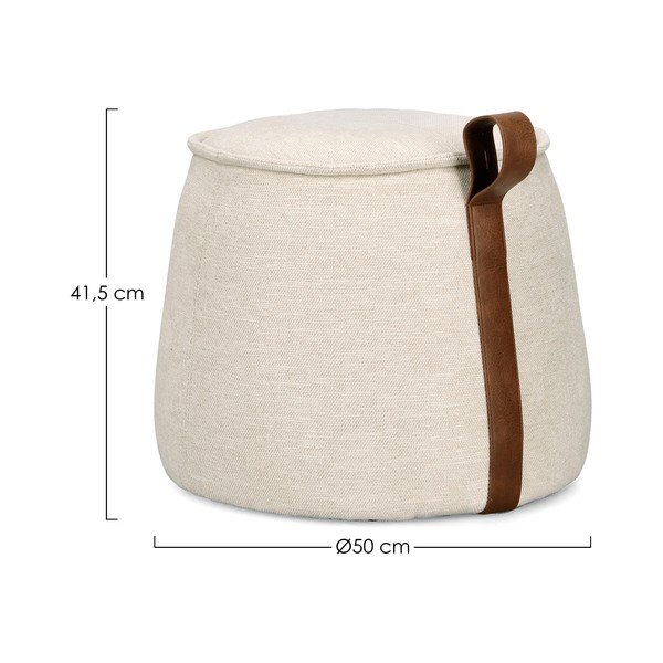 Puf w naturalnym kolorze Anila – Bizzotto-image-2