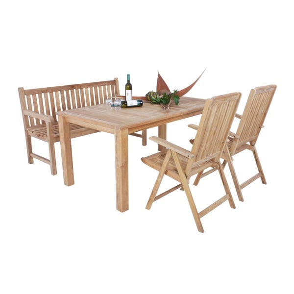 Stół ogrodowy z drewna tekowego Garden Pleasure Solo-image-1