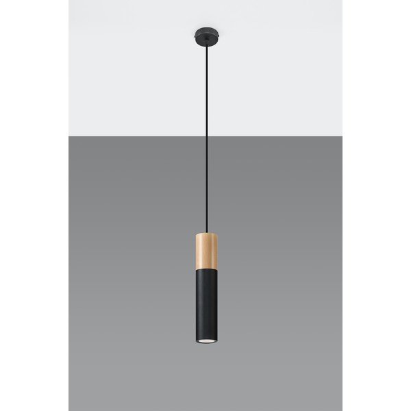 Czarna lampa wisząca Sollux Paul-image-1