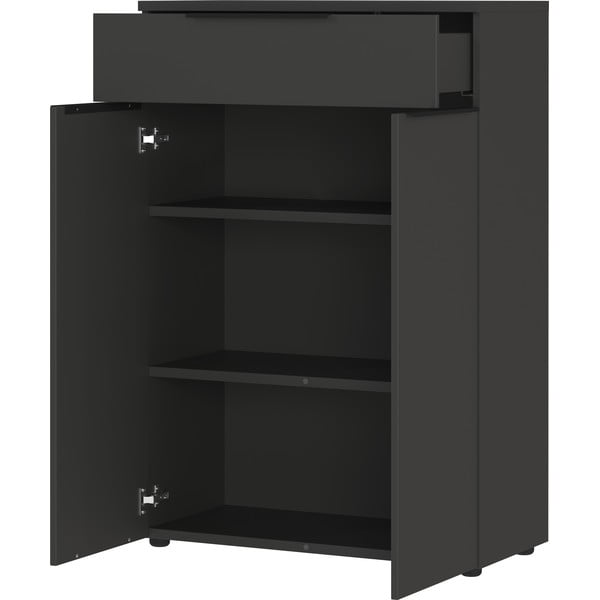 Antracytowa wysoka komoda 81x120 cm Mailand – Germania-image-3