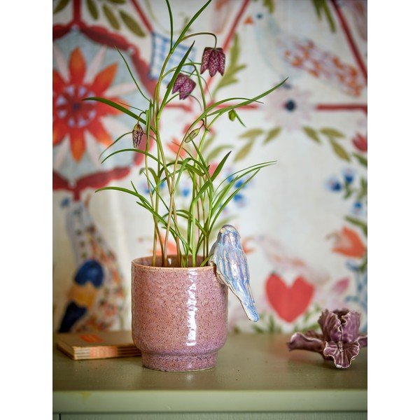 Kamionkowa ręcznie malowana osłonka na doniczkę ø 11 cm Larky – Bloomingville-image-1