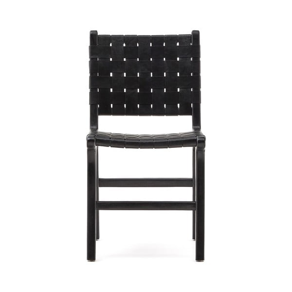 Czarne krzesło z litego drewna mahoniowego Calixta – Kave Home-image-3