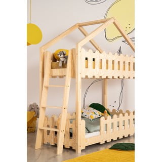 Dziecięce łóżko piętrowe w kształcie domku 70x140 cm Kaiko B – Adeko