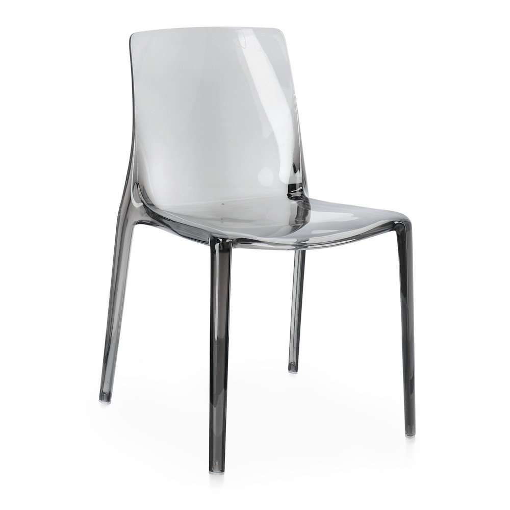 Szare plastikowe krzesło ogrodowe Adele – Bizzotto