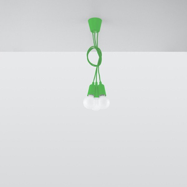 Zielona lampa wisząca 15x15 cm Rene – Sollux-image-3