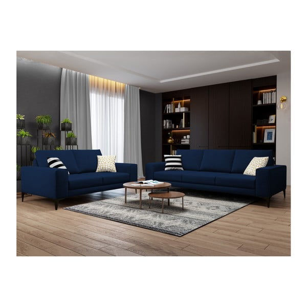 Ciemnoniebieska sofa Cosmopolitan Design Lugano, 239 cm-image-4