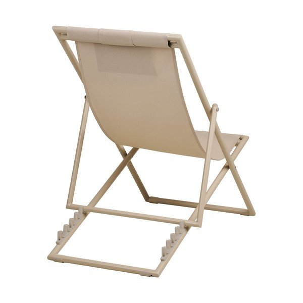 Beżowy metalowy leżak ogrodowy Curtis – House Nordic-image-4