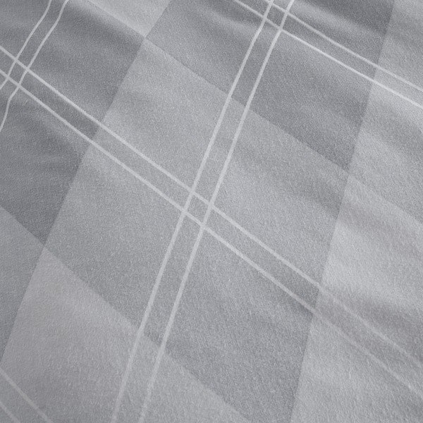 Szara pościel jednoosobowa 135x200 cm Argyle – Catherine Lansfield-image-4