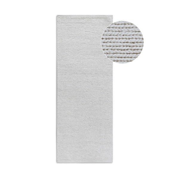 Biały wełniany chodnik tkany ręcznie 80x200 cm Francois – Villeroy&Boch