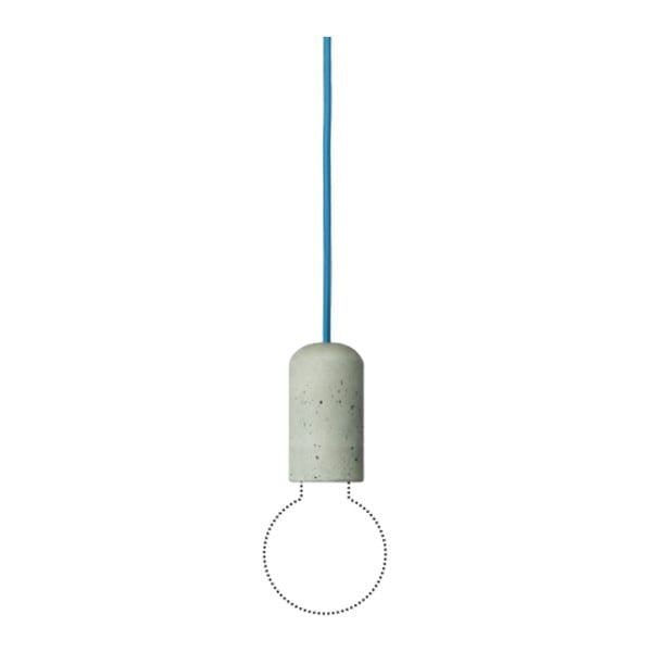 Lampa betonowa Pure z niebieskim kablem Jakuba Velínskiego, 1,2 m