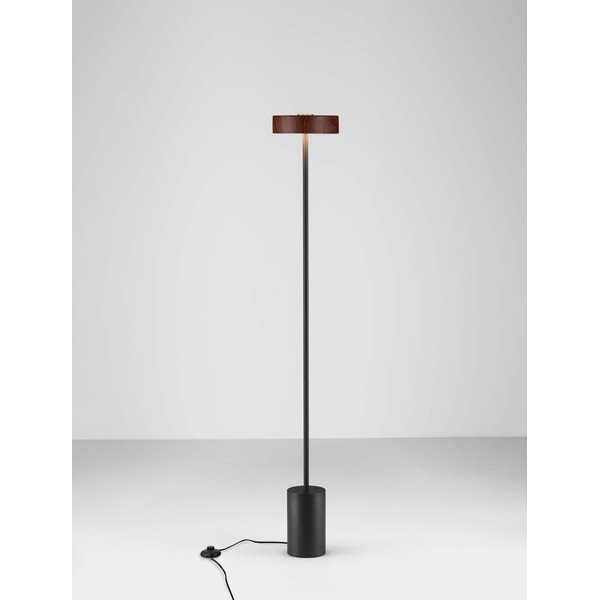 Czarna/w ciemnym naturalnym kolorze metalowa lampa stojąca LED (wysokość 135 cm) Thea – Nova Luce-image-4