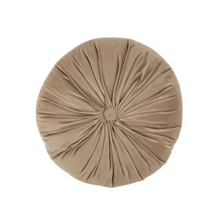 Brązowa aksamitna poduszka dekoracyjna Tiseco Home Studio Velvet, ø 38 cm