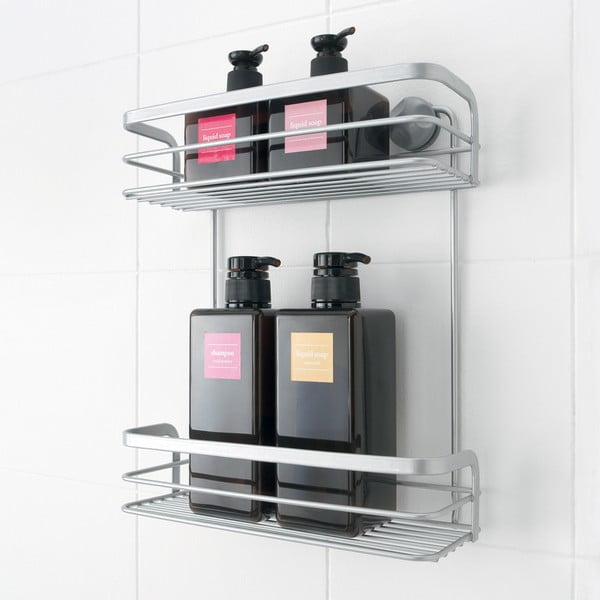 Wisząca półka dwupoziomowa Metaltex Viva, 26x30 cm-image-1