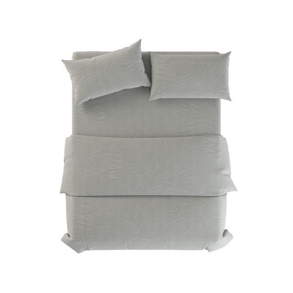 Szarozielona lniana pościel jednoosobowa 135x200 cm Stone – Native Natural